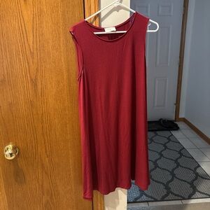 Everly Burgundy Midi Dress